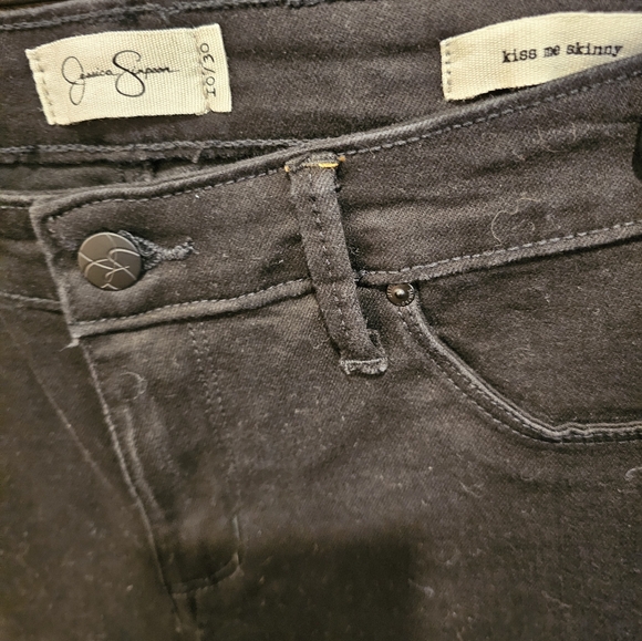 Jessica Simpson Size 10/30 Kiss Me Skinny Black Jeans - Picture 3 of 5